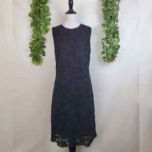 Vintage 90s Karl Lagerfeld Paris Crochet Floral Lace Dress Size 6 Sleeveless